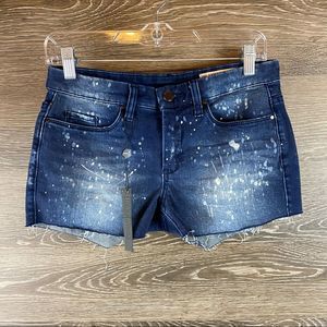 Blank NYC Paint Splatter High waisted cut off shorts NWT